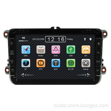 In-dash car DVD player for Volkswagen, NAV/CD/MP3/DVD/USB/SD/BT, with 8" TFT monitor